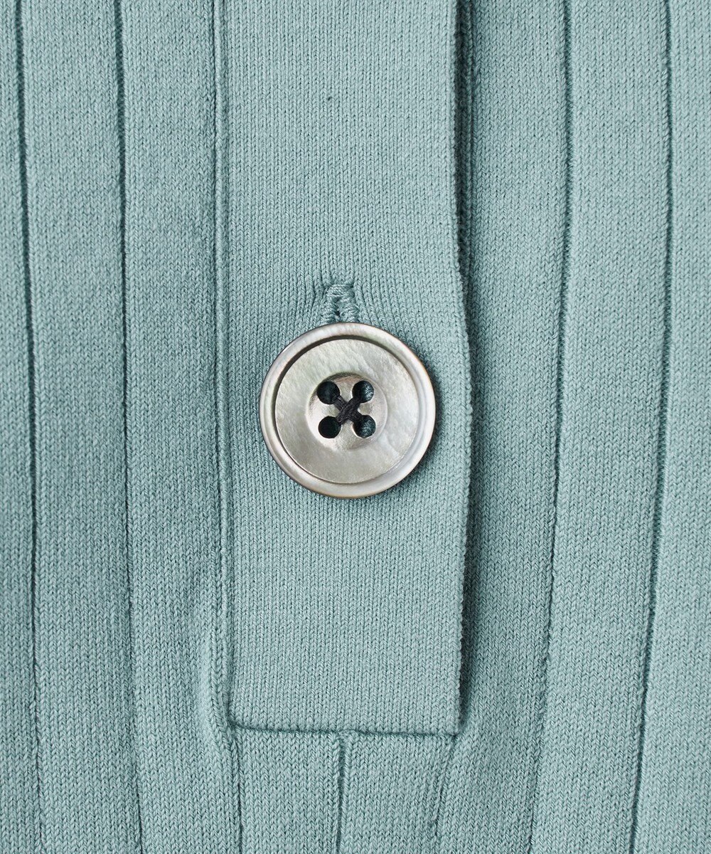 23区 【R(アール)】シルクコットン ポロカラー リブニット 