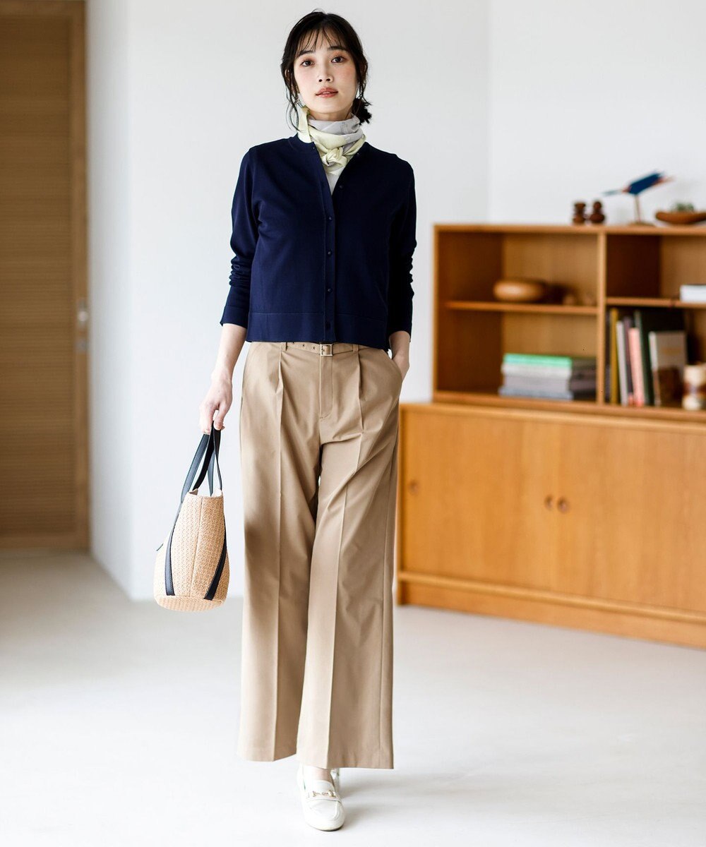 ANY SIS 【BAILA掲載/好印象ブライトニット】ラメライン カーディガン 