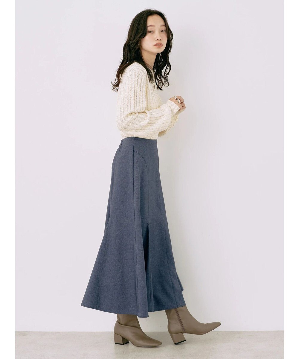 earth music&ecology 刺繍入りケーブルニットプルオーバー 