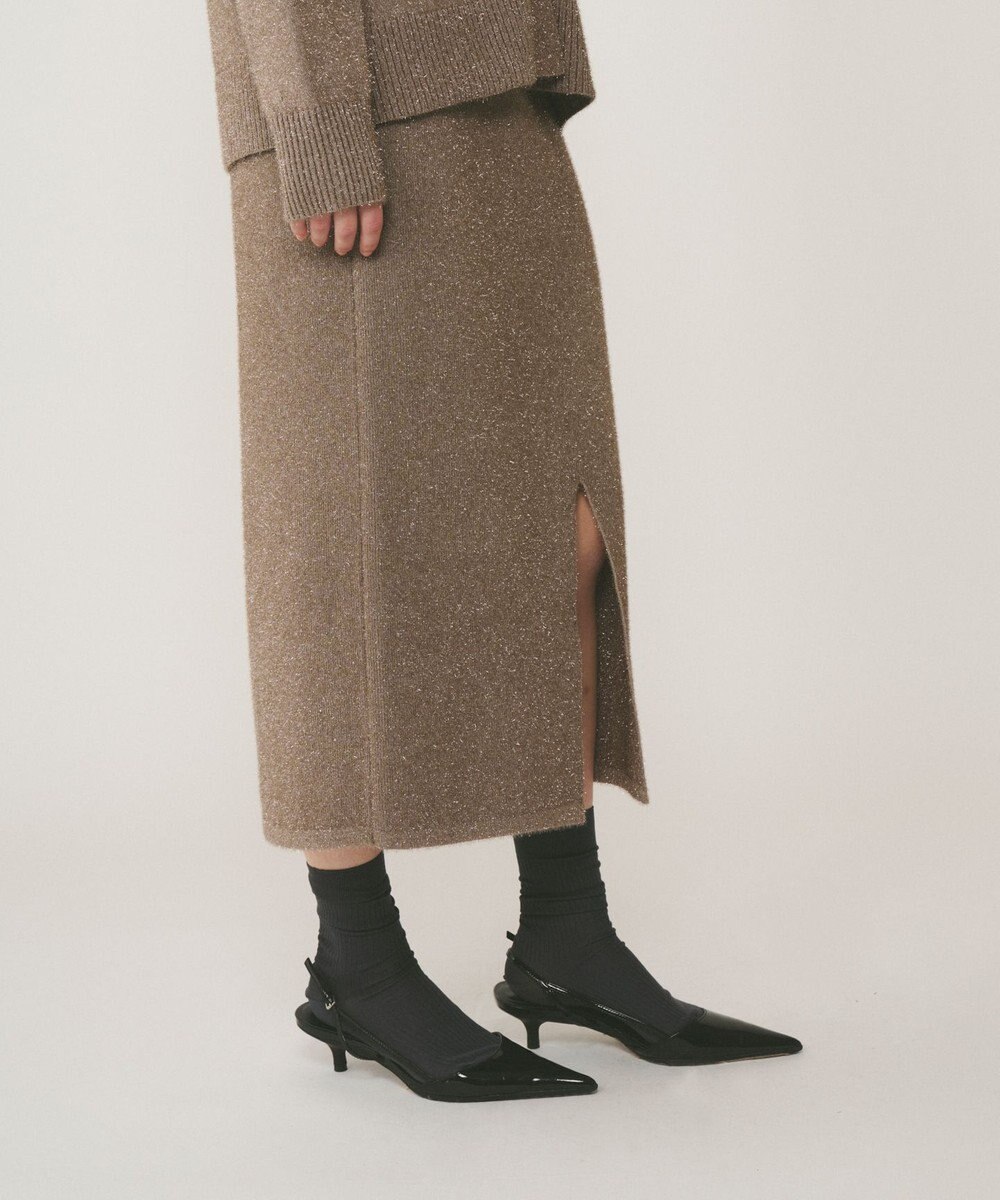 GRACE CONTINENTAL フィルムヤーンニットスカート 