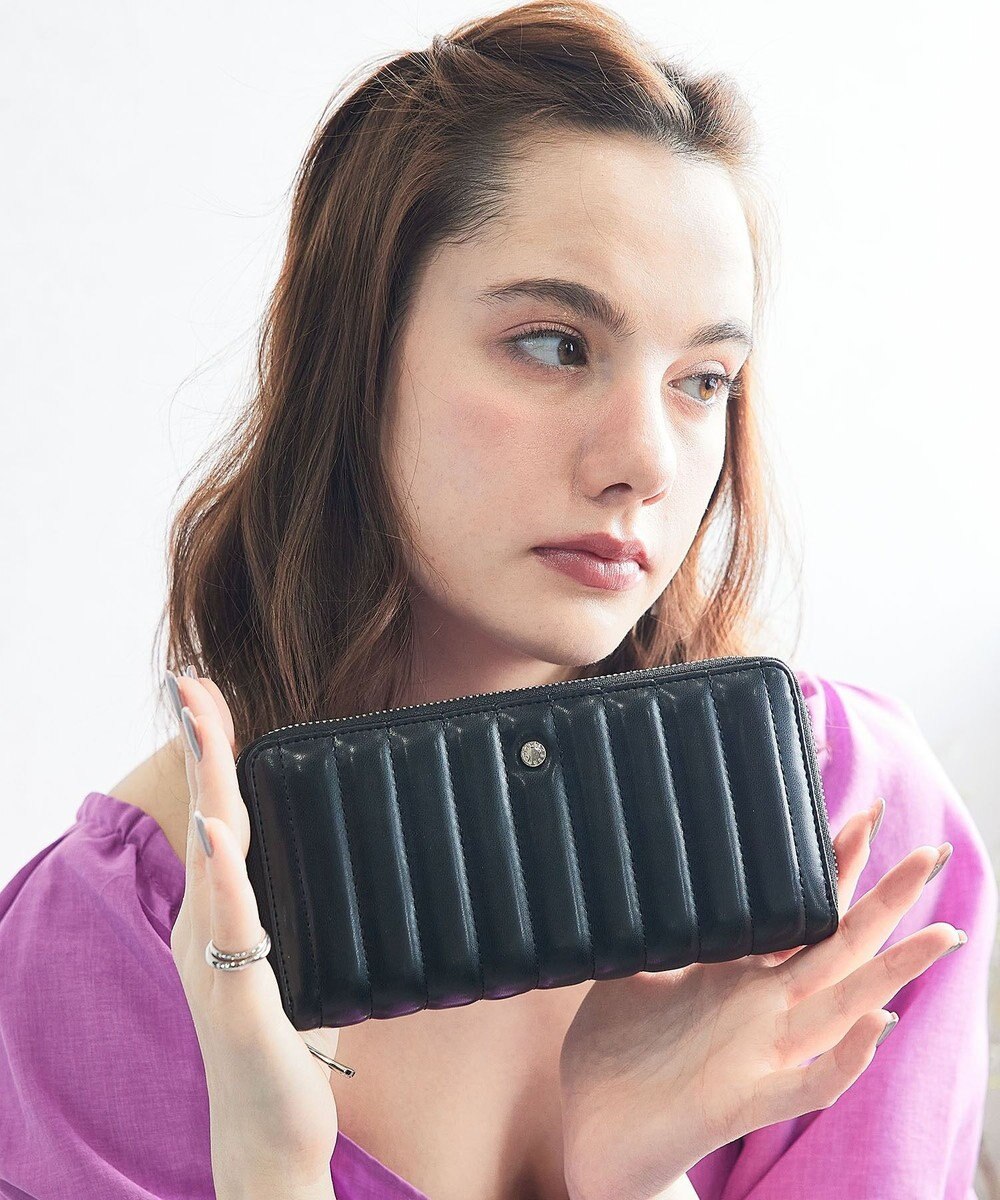 style code 【MERCURYDUO/マーキュリーデュオ】スタッズキルティング　ラウンド長財布 