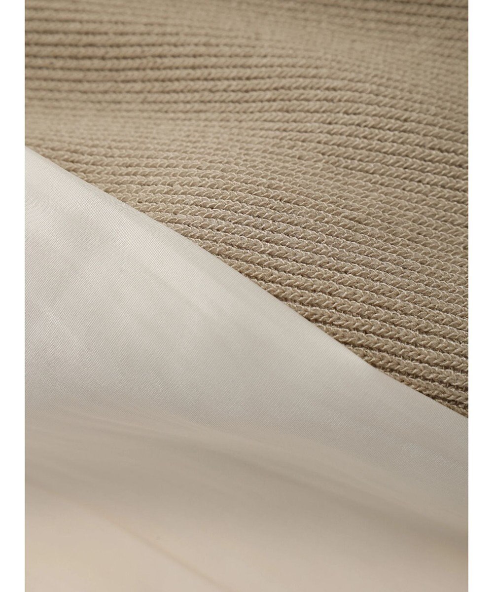 Green Parks とろみ布帛ドッキングニットチュニック 