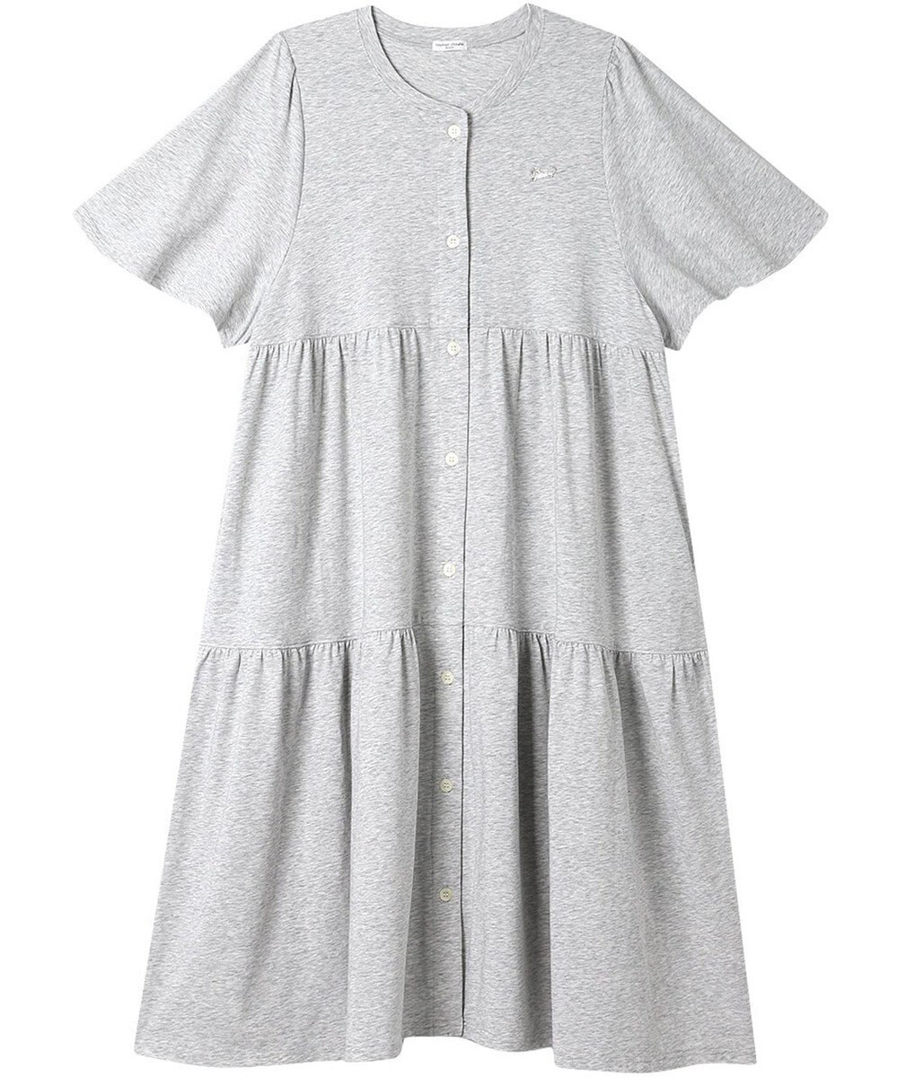 tsumori chisato SLEEP ツモリチサト ワンピース 5分袖 半袖 ルームウエア 綿混ベア天竺 ロング丈(ふくらはぎ付近) レディース UNT156 /ワコール 