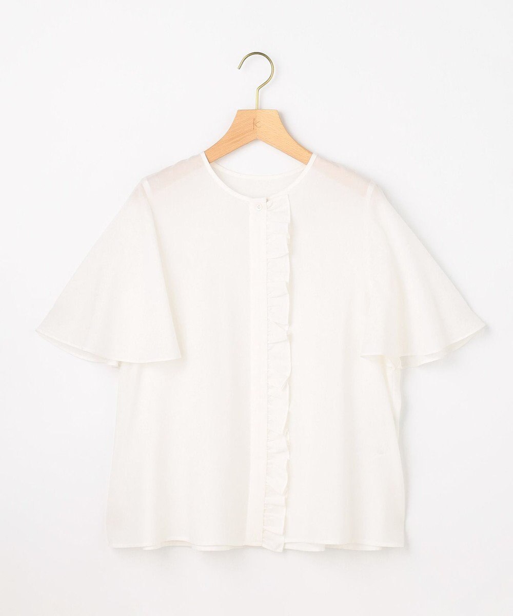 組曲 L 【先行予約】ニューリヨセルシャーティング フロントフリルブラウス 