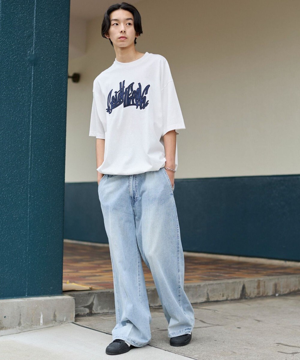 WEGO イージーバギーフレアデニムスラックス 