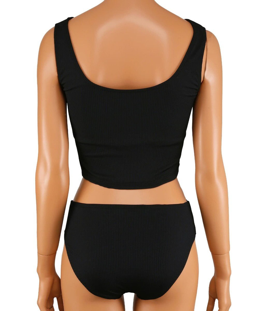 San-ai Resort（三愛水着楽園） 【WEB限定】5点セット バケットハット付きUVカット リブタンキニ+ラッシュガードセット水着【BeachQueen(ビーチクイーン）】 