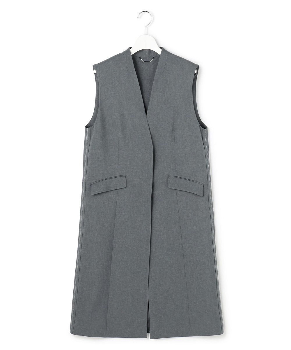 ICB L 【WEB＆一部店舗限定】 SerikaWorsted ノーカラーロングジレ 