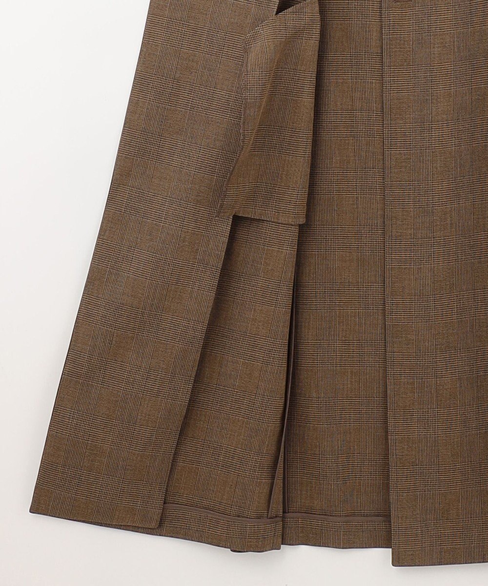 自由区 【洗える】グレンチェック ロングジレ 