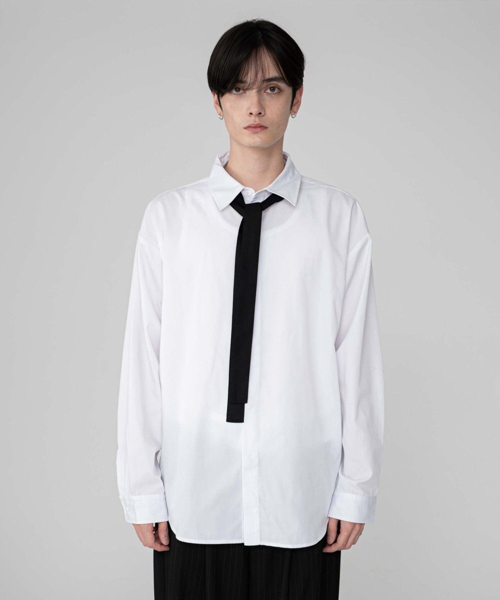 WEGO 【ユニセックス着用ITEM/MLサイズ展開】TRボウタイシャツ（LS） 