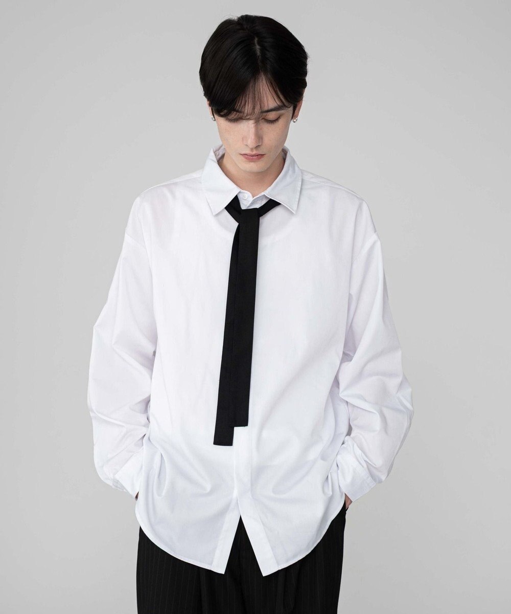 WEGO 【ユニセックス着用ITEM/MLサイズ展開】TRボウタイシャツ（LS） 