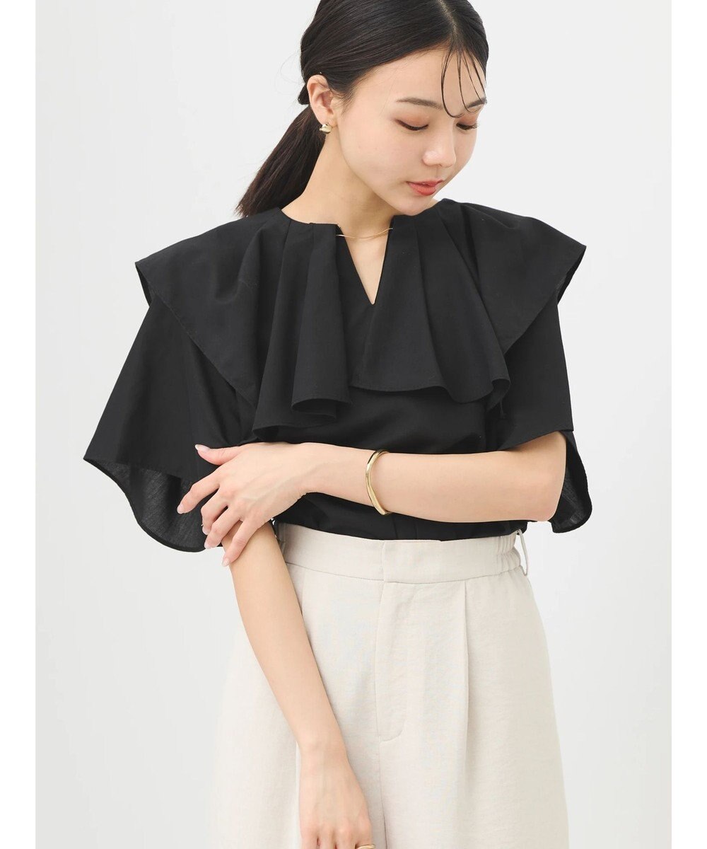 earth music&ecology ビッグカラーチェーンブラウス 