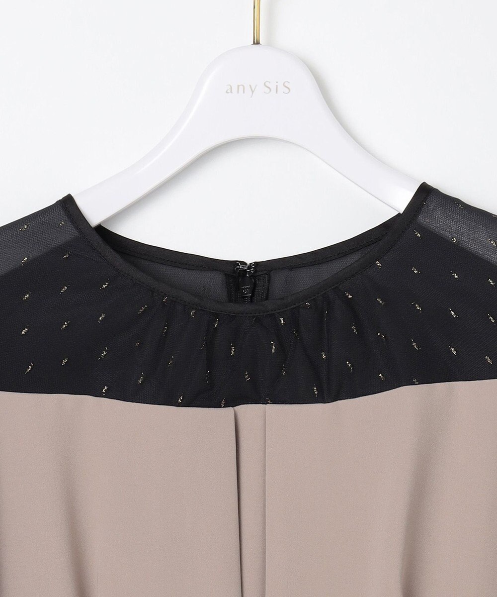 ANY SIS 【Lily Calin】シャイニードットコンビ ドレス 