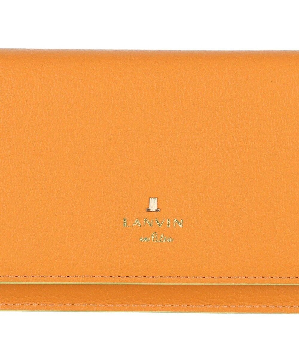 LANVIN en Bleu リム 被せ薄マチ長財布 