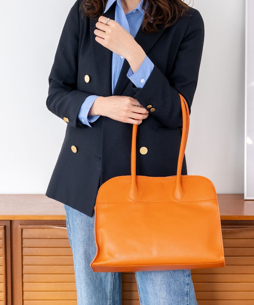 blancle シュリンクレザー ワイドボストン 