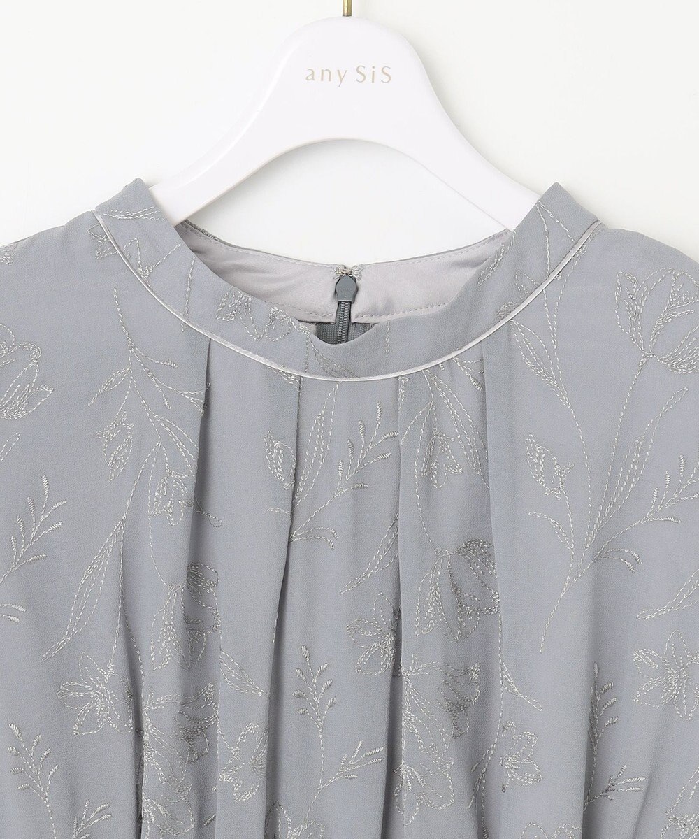 ANY SIS S 【洗える】ラインエンブロイダリー ドレス 