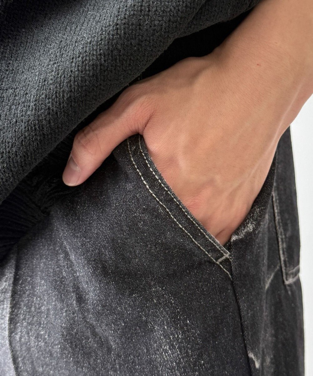 WEGO メタリックプリントデニムパンツ 