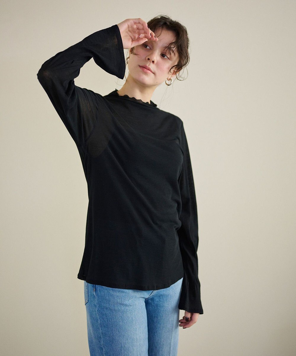 #Newans 【洗濯機可能】フレアカフスシアープルオーバー 