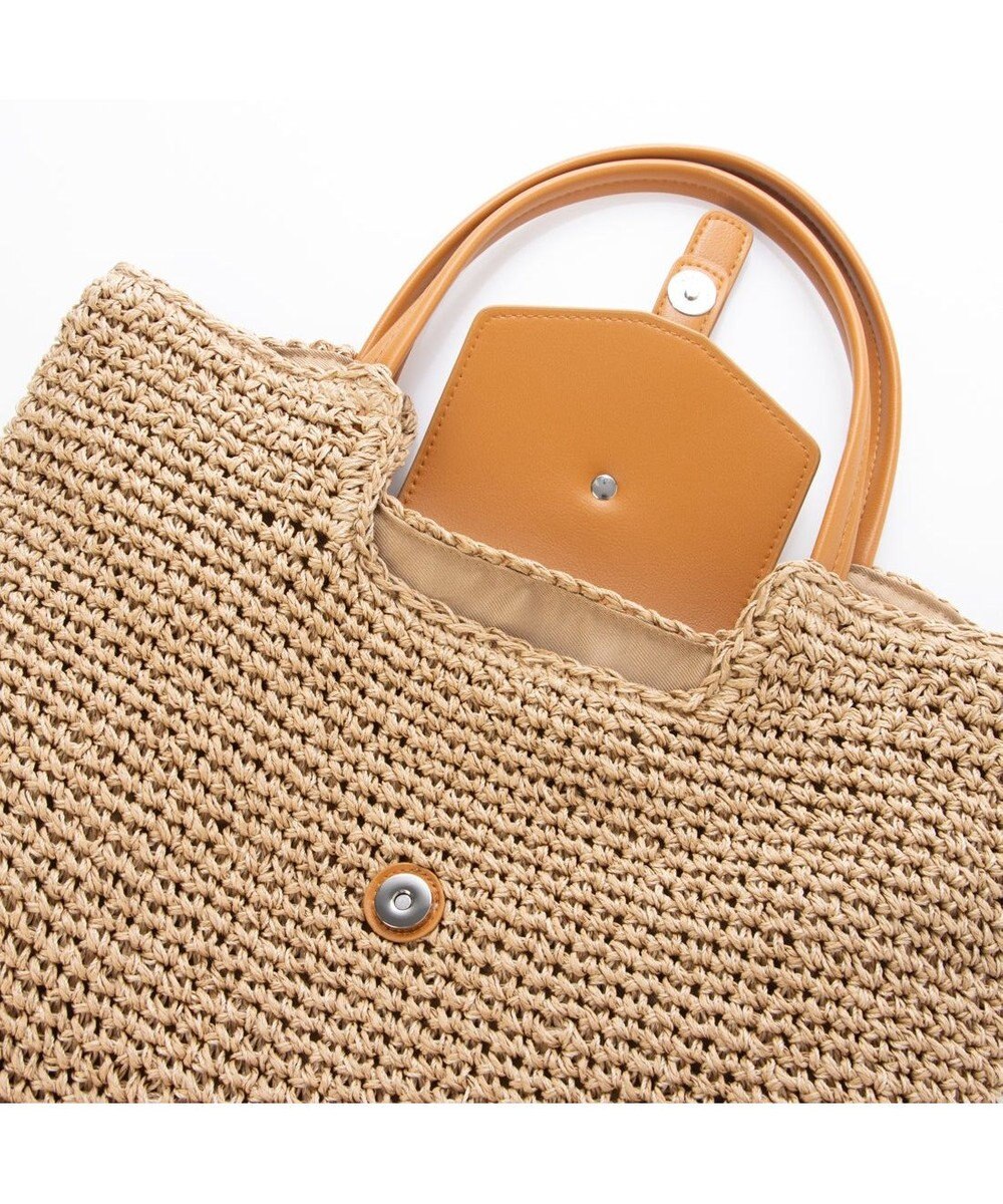 UNBILLION カシュカシュ cachecache / ベルトフラップクロッシェトート カゴバッグ 