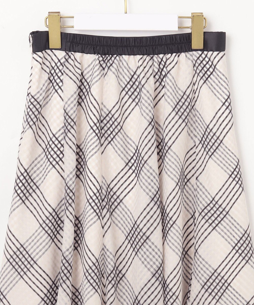 ANY SIS 【洗える】ツートーンシアーチェック スカート 