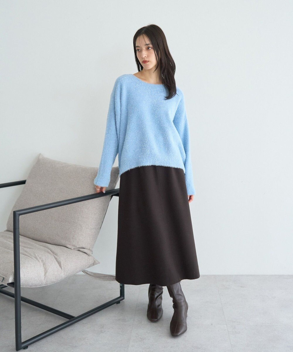 YECCA VECCA ラメシャギードルマンニット 