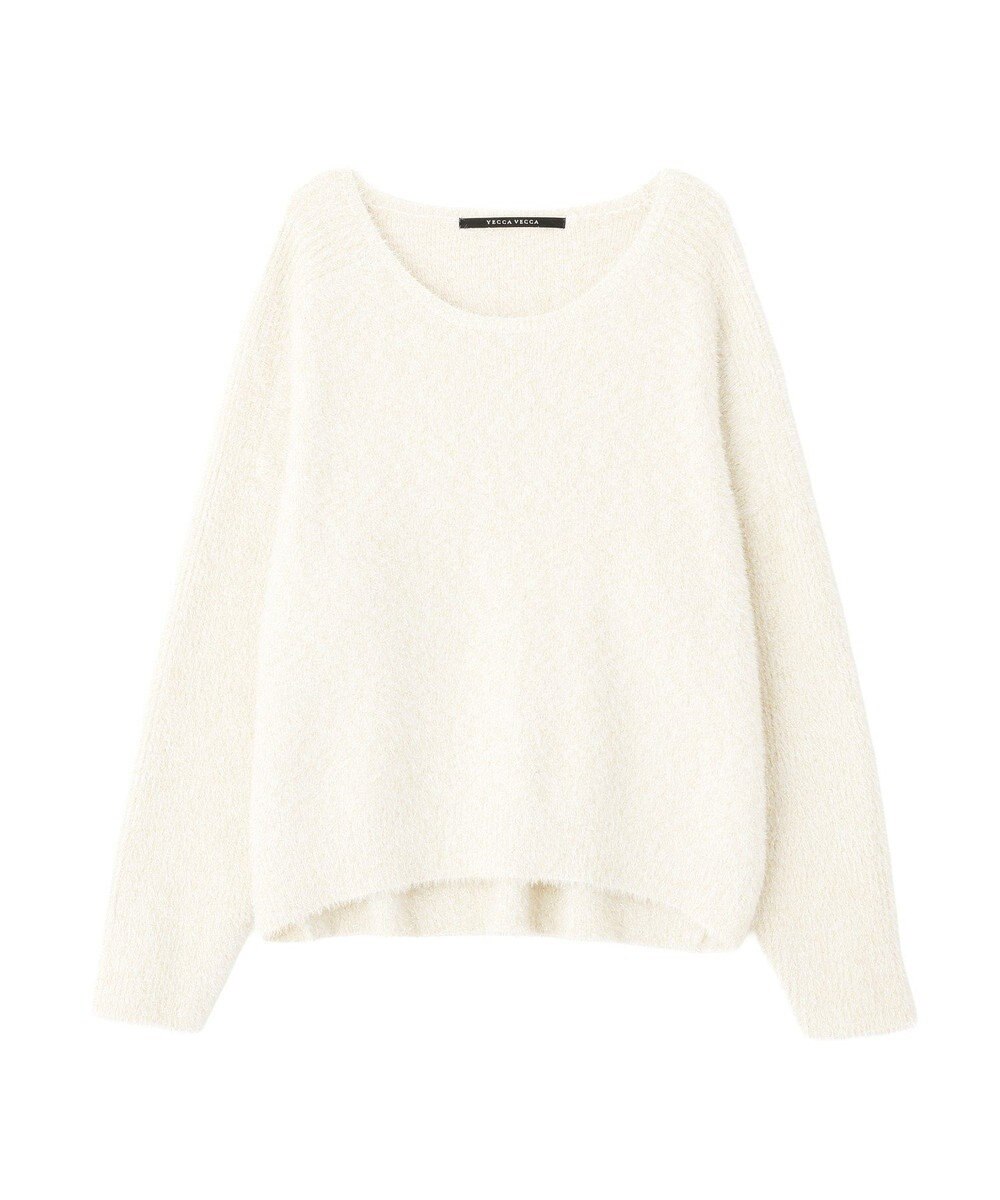 YECCA VECCA ラメシャギードルマンニット 