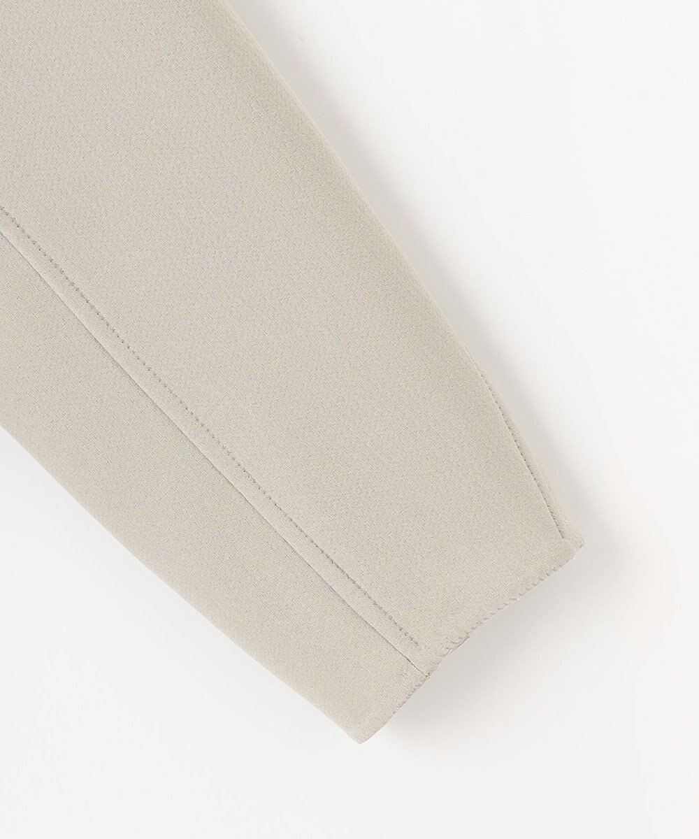 自由区 【XSサイズ～/洗える】ライトダブルクロス ノーカラージャケット 