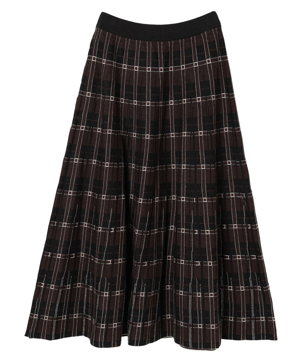 AMERICAN HOLIC ニットプリーツライクチェックスカート 