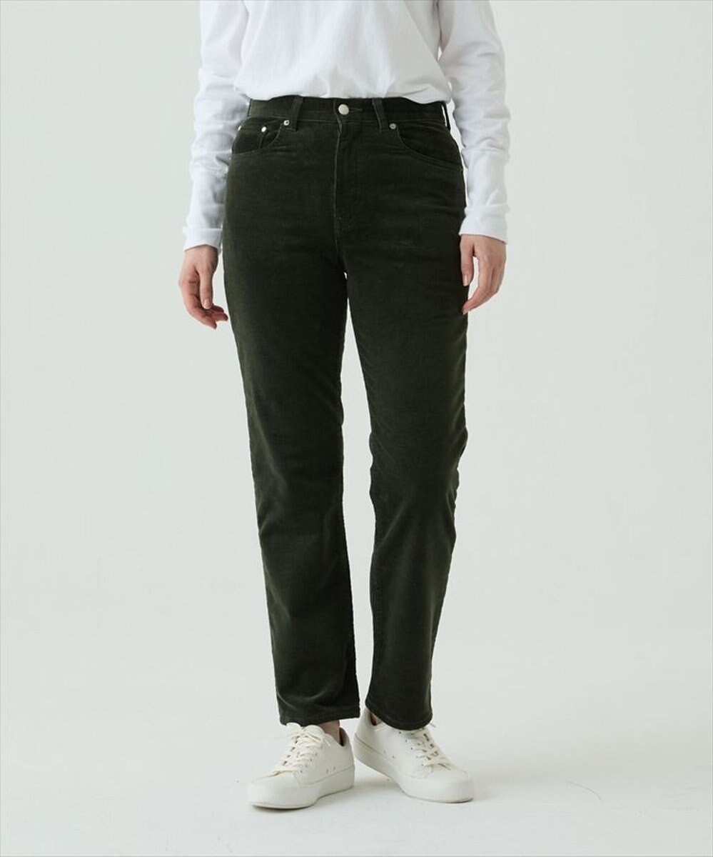 caqu レギュラーストレート 裏起毛コーデュロイパンツ 