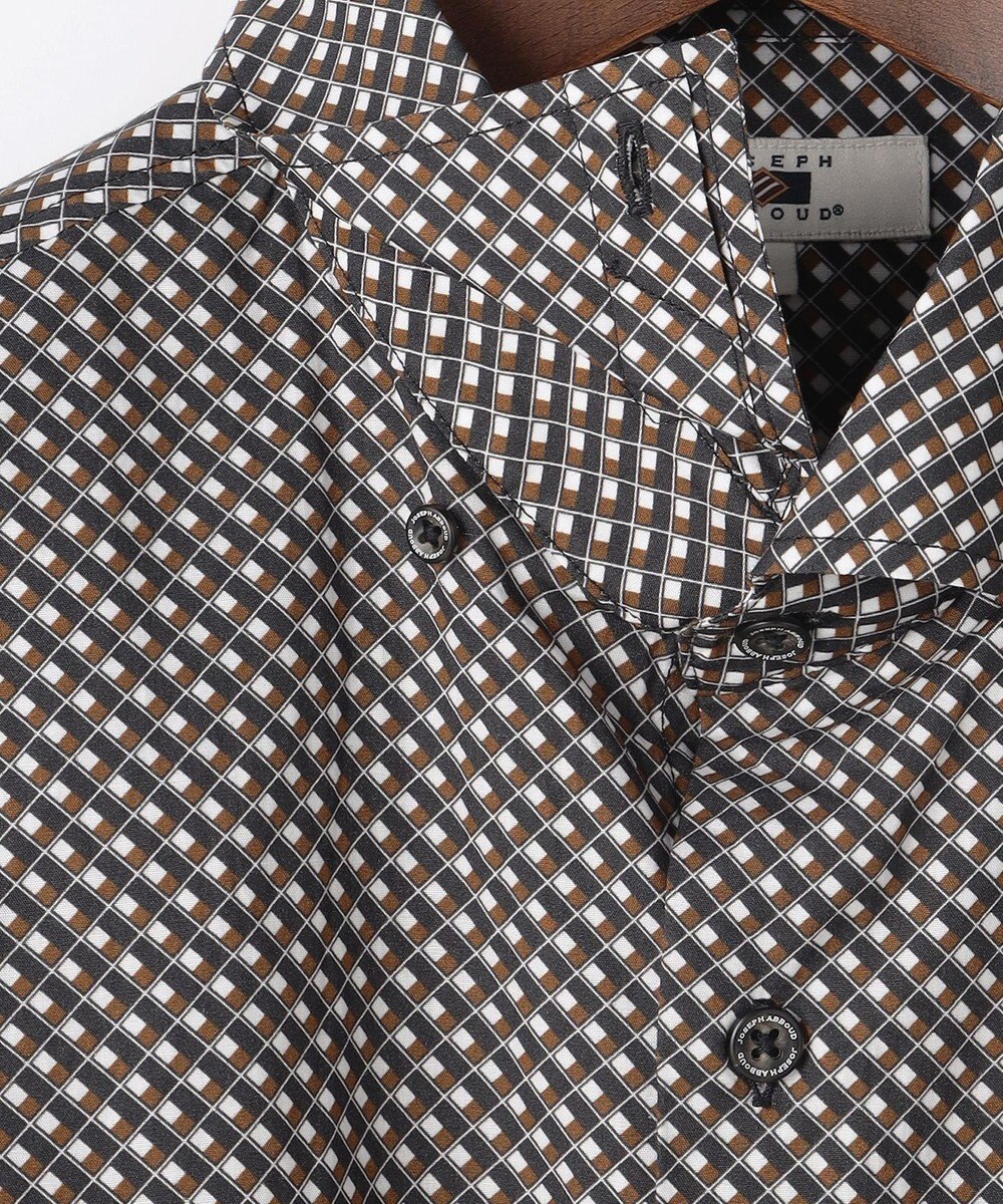 JOSEPH ABBOUD 【オーガニックコットン使用・JAPANファブリック】ジオメトリックプリントシャツ 