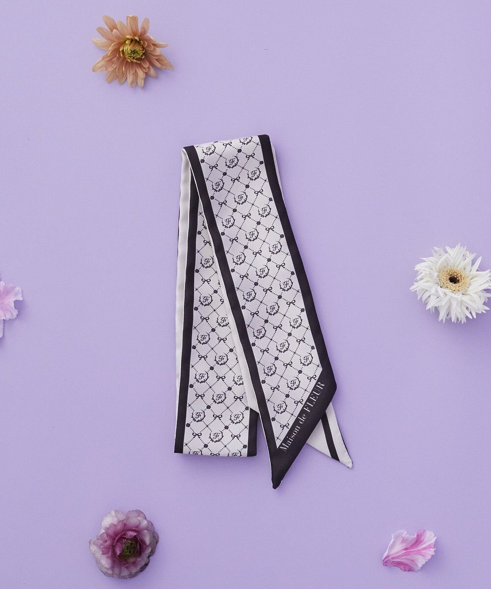 Maison de FLEUR モノグラム柄スカーフ 