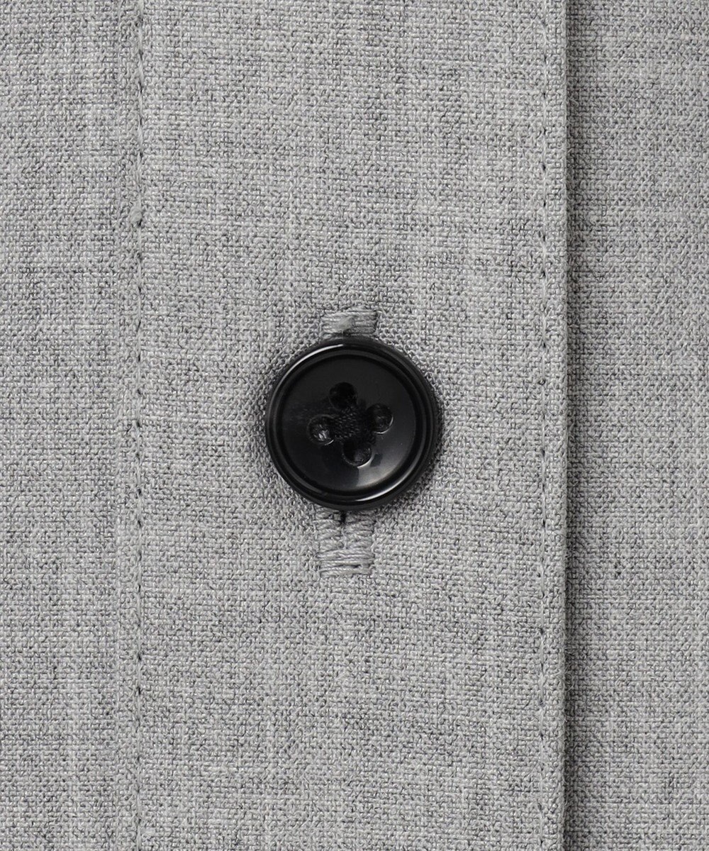 UNFILO ウールライク バンドカラーシャツ 