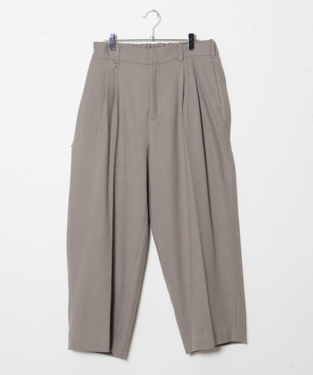 WEGO 起毛TR ワイドストレートスラックス 