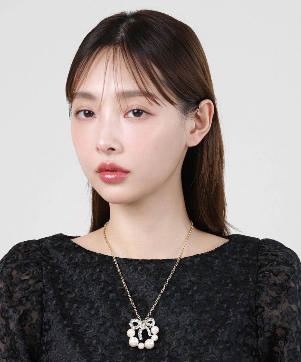 TOCCA 【2WAY】PROMISE PEARL RIBBON BROOCH NECKLACE ブローチ ネックレス 
