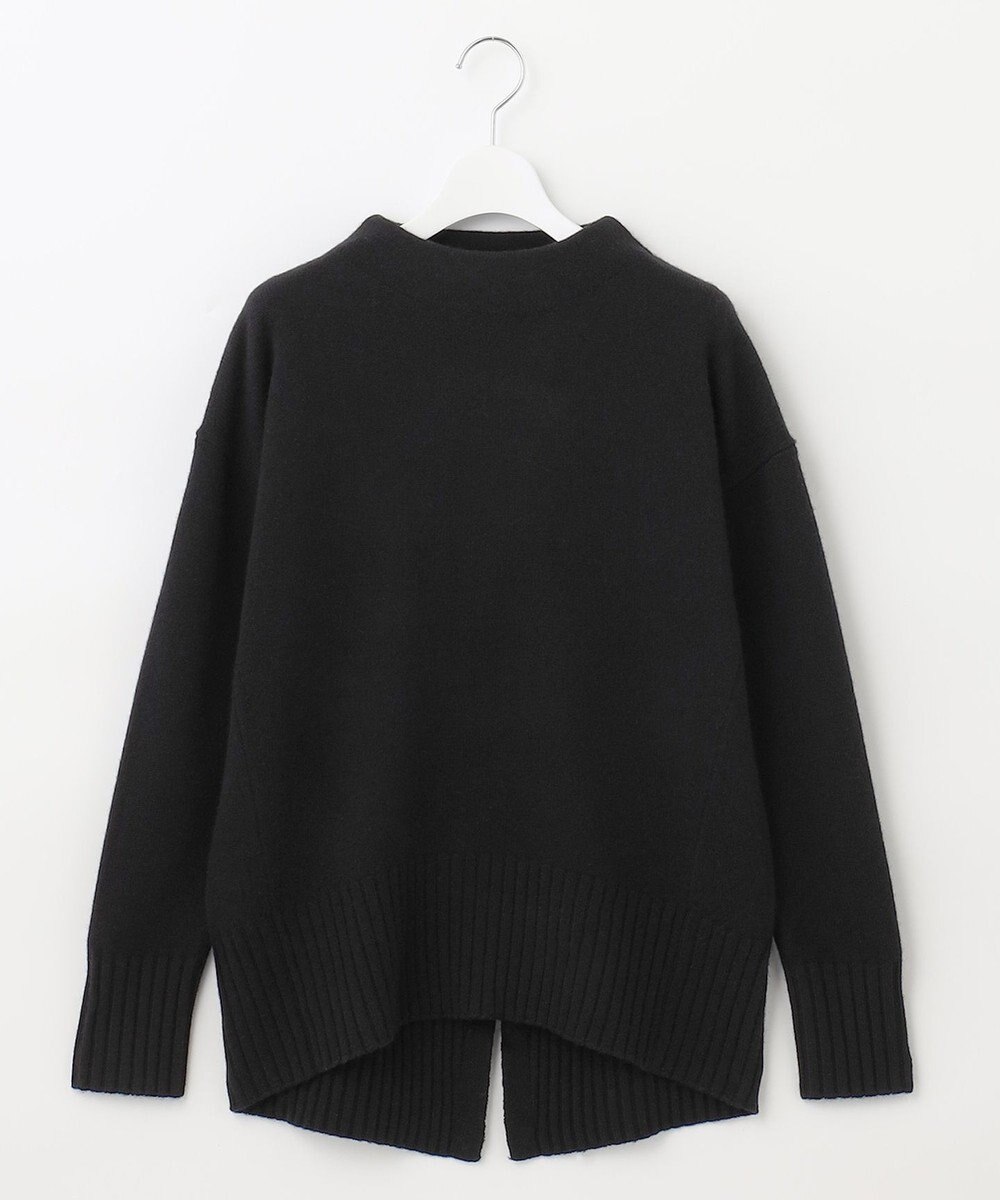 自由区 【洗える】ウールカシミヤブレンド オフネックプルオーバーニット 