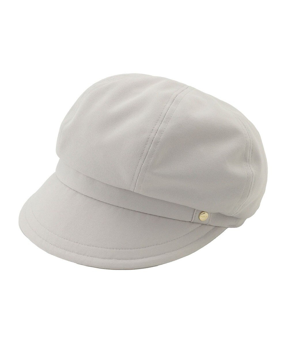 MOONBAT 【日本製/洗える/サイズ調整】フルラ (FURLA) ロゴチャーム付 キャスケット 