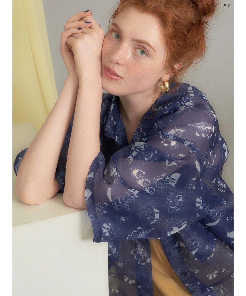 AMERICAN HOLIC 総柄シアーショート丈シャツ／Ｄｉｓｎｅｙ 