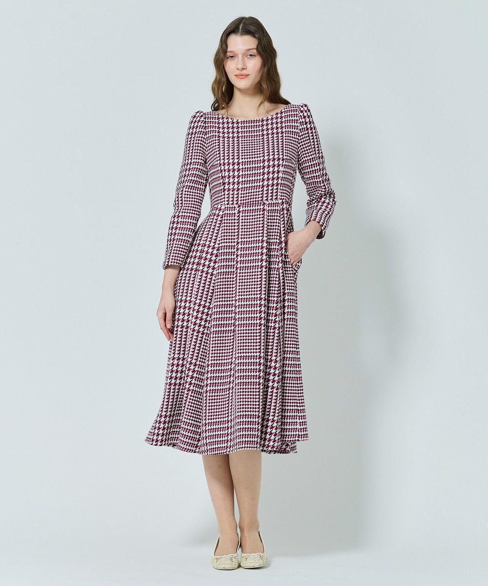 TOCCA 【百田夏菜子さん着用】【消臭】FROSTED CHECK TWEED ドレス 
