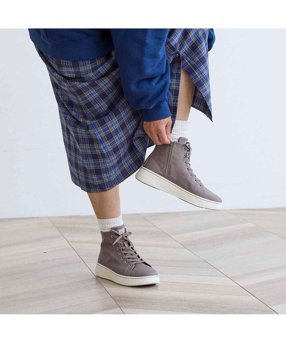 ing <ing>【レイン対応】ハイカット厚底スニーカー 