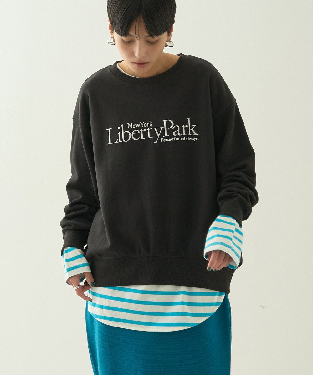 AMERICAN HOLIC Ｌｉｂｅｒｔｙ　Ｐａｒｋ刺繍スウェット① Black