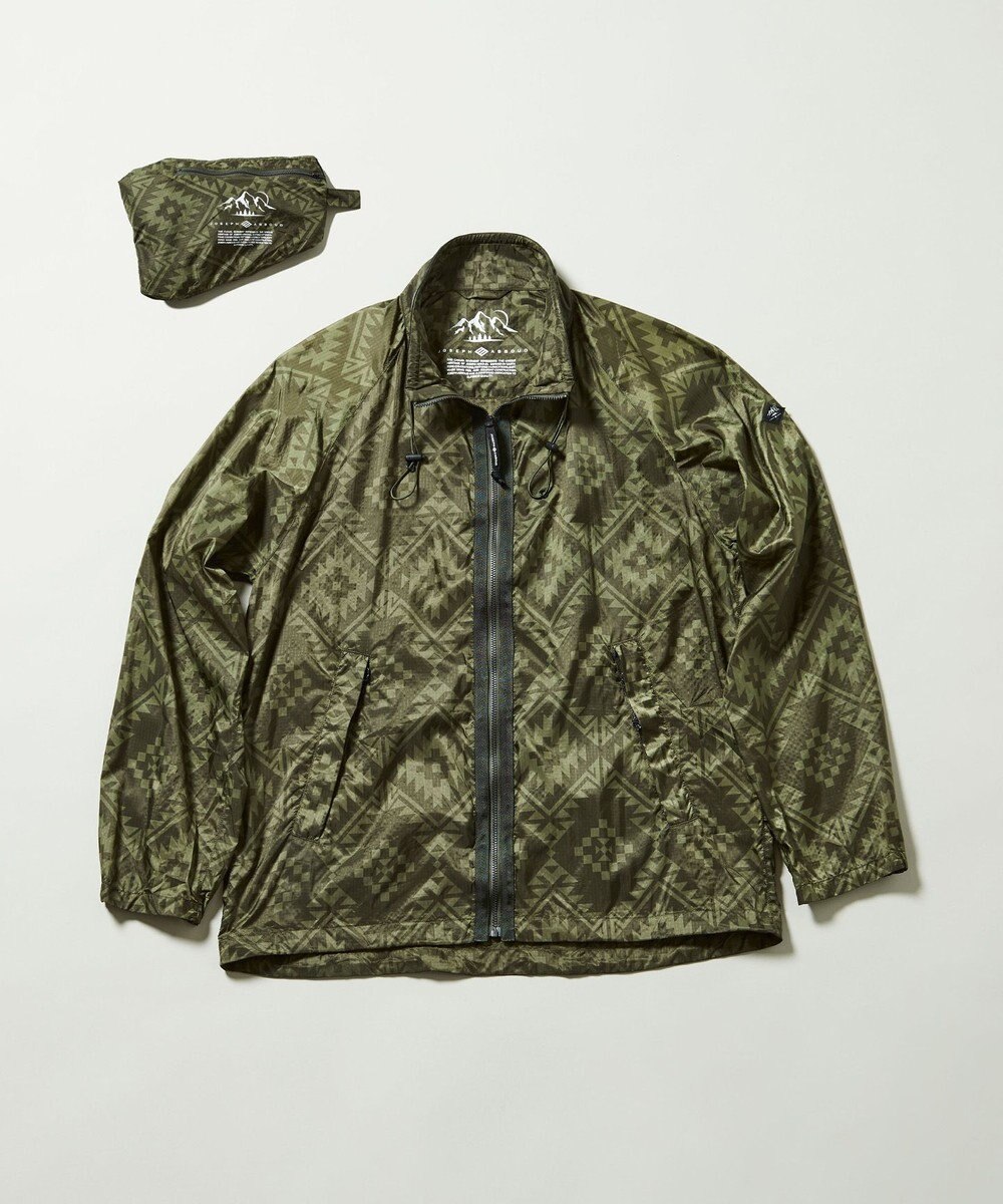 JOSEPH ABBOUD MOUNTAIN 【UNISEX】ポケッタブル ネイティブモチーフリップブルゾン 