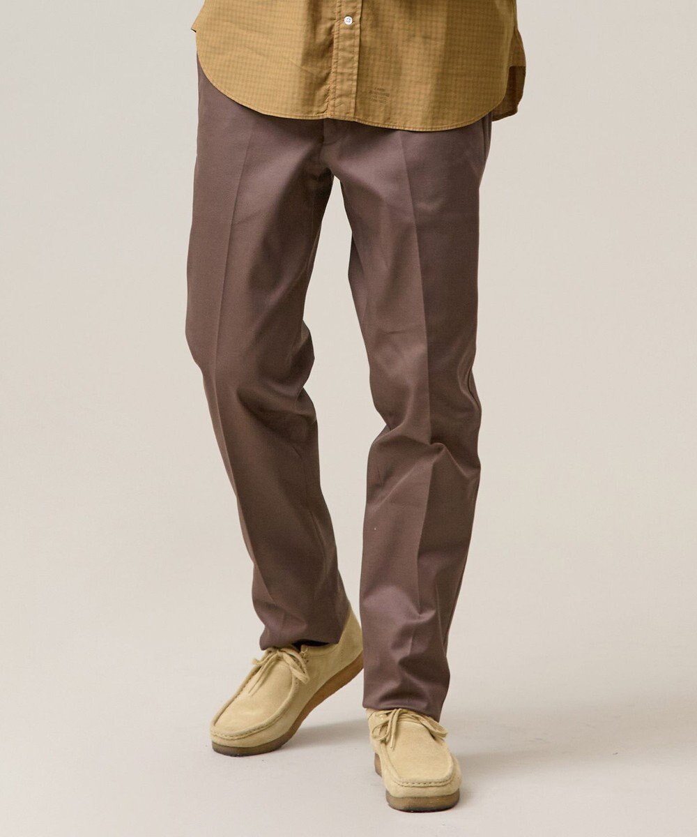 J.PRESS MEN 洗練されたシルエットと機能美【ストレッチ】トリコチン ステムテーパードパンツ 