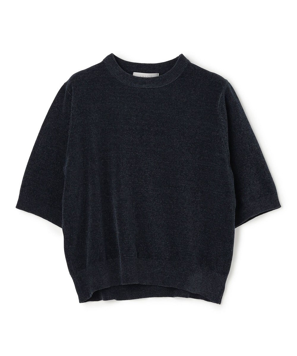 UNFILO L ベロアモール ハーフスリーブニット 