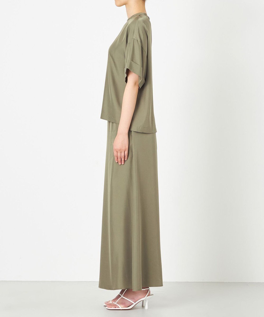 NAVE 【ReNAVE・セットアップ可/洗える/UVケア/接触冷感】フィブリルシャンブレー Tブラウス 