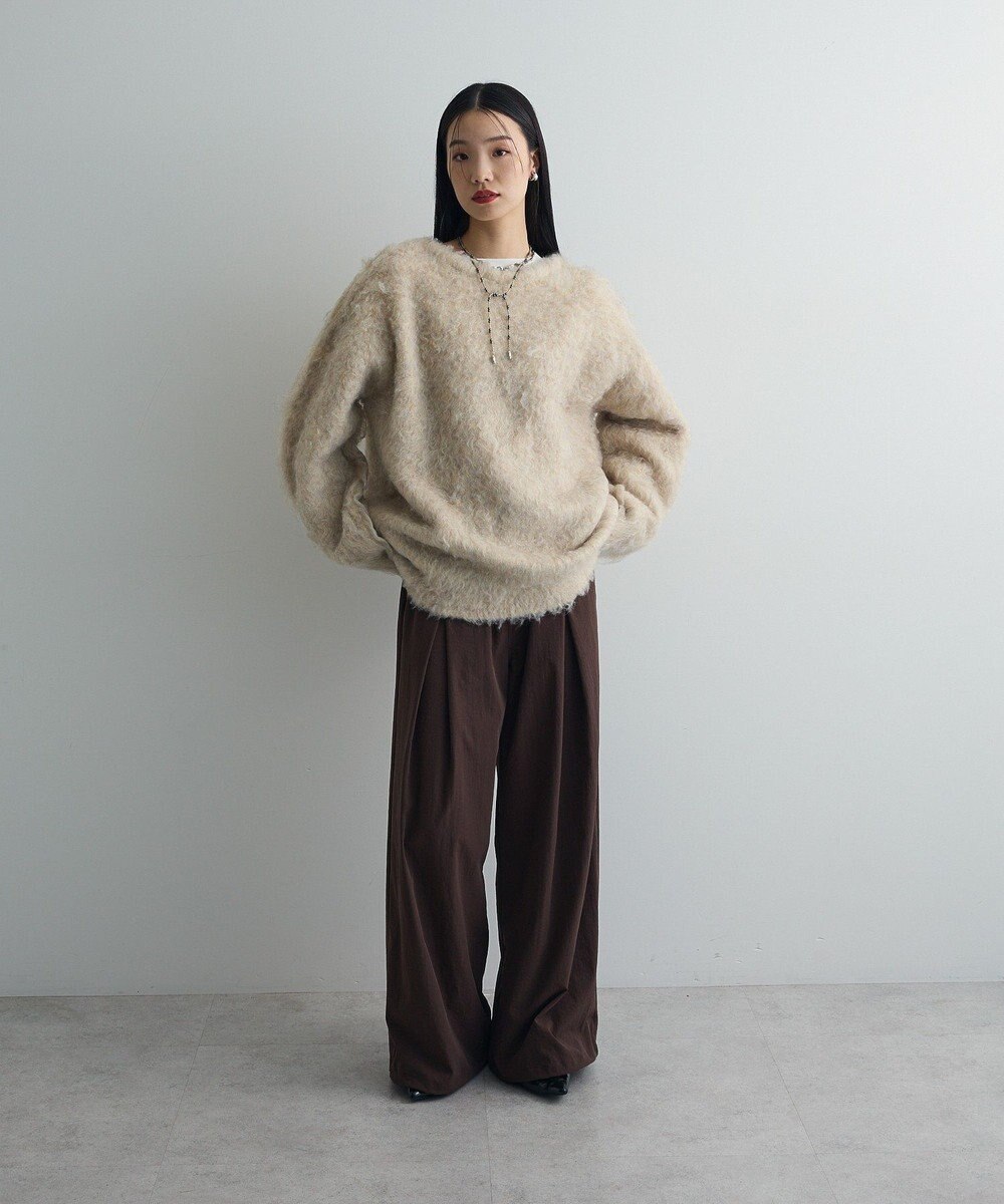 Green Parks 前後２ｗａｙキーネックシャギーニット 