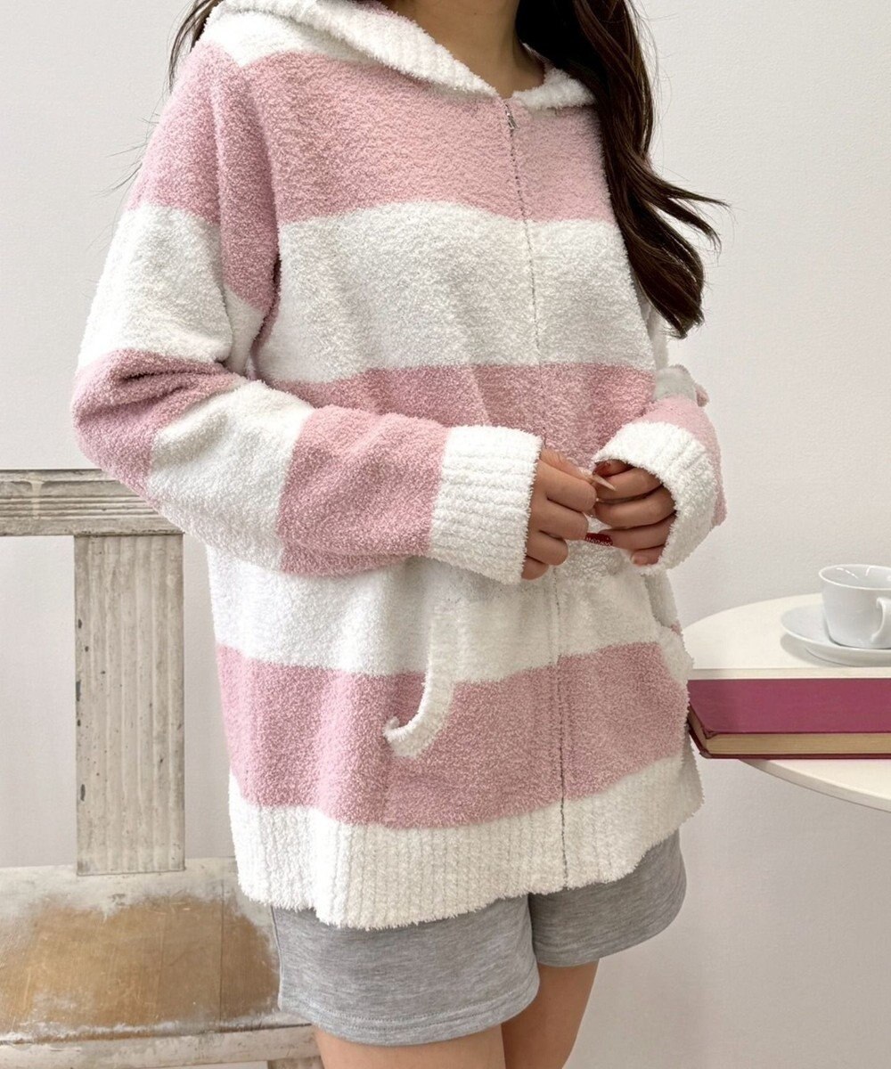 WEGO ボーダーZIPパーカー 