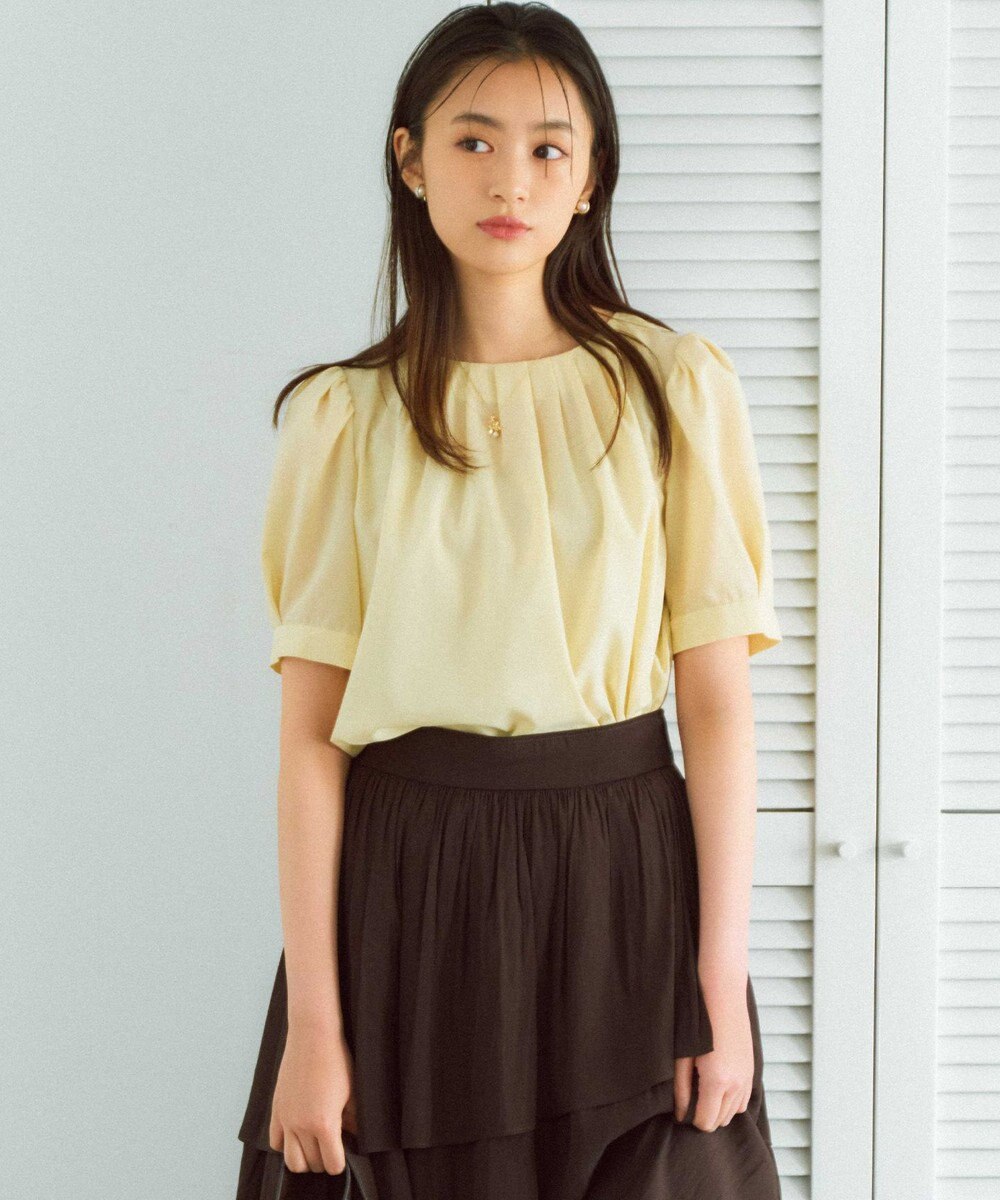 組曲 L ソフトローンパフスリーブ ブラウス 