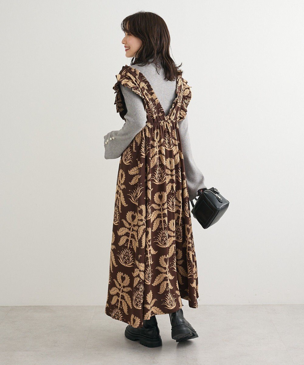 Green Parks ■ＥＳＣＡＲ　ボタニカルｐｔフリルエプロンワンピース 