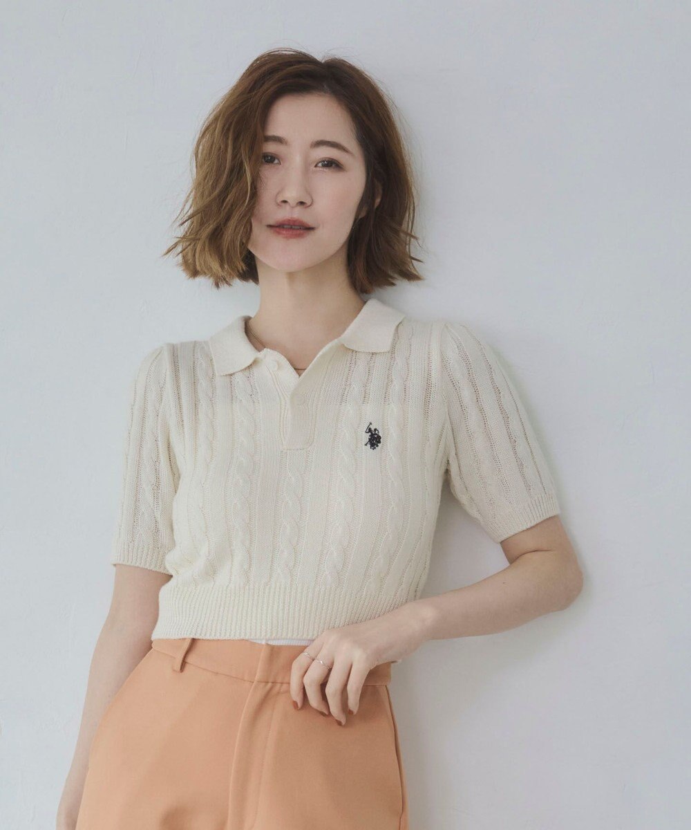 WEGO 別注USPOLO　ケーブルニットポロ 