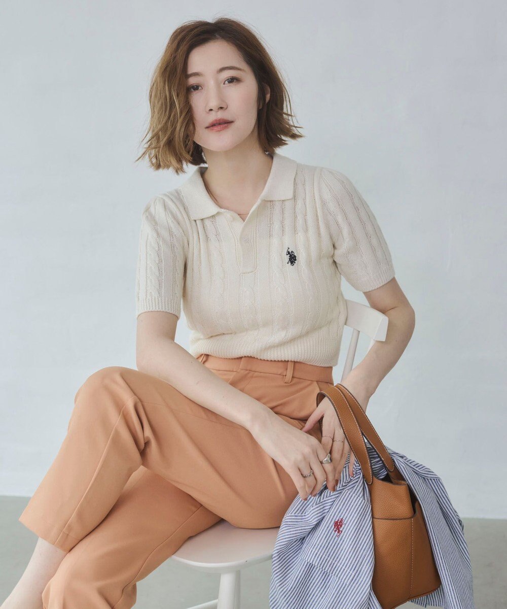 WEGO 別注USPOLO　ケーブルニットポロ 