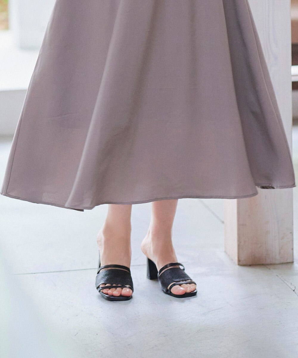 Tiaclasse 【小倉優子さん着用】ラタン風配色ストラップサンダル 